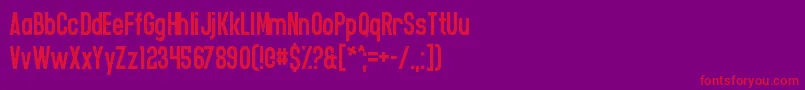CasualSoftcore Font – Red Fonts on Purple Background
