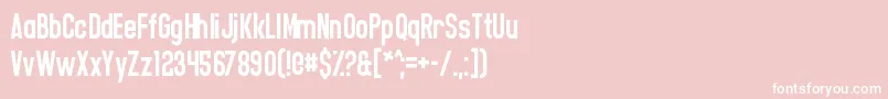 fuente CasualSoftcore – Fuentes Blancas Sobre Fondo Rosa