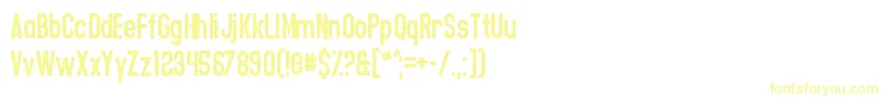 En savoir plus sur la police CasualSoftcore Police CasualSoftcore – polices jaunes sur fond blanc