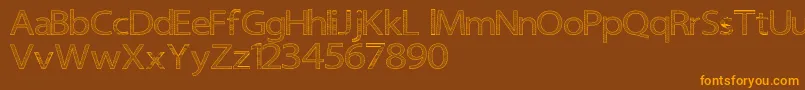 Senipop Font – Orange Fonts on Brown Background