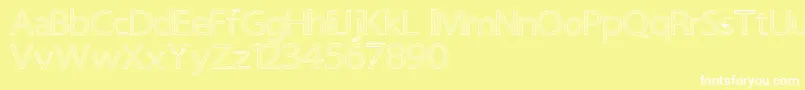 Senipop Font – White Fonts on Yellow Background