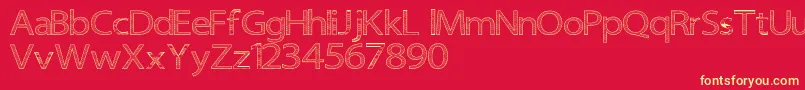 Senipop Font – Yellow Fonts on Red Background