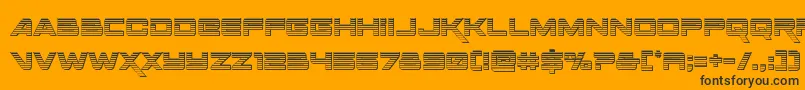 Spacerangerchrome Font – Black Fonts on Orange Background