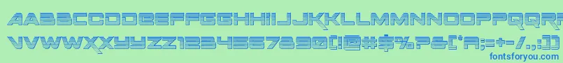 Spacerangerchrome Font – Blue Fonts on Green Background