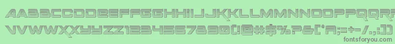 Spacerangerchrome Font – Gray Fonts on Green Background