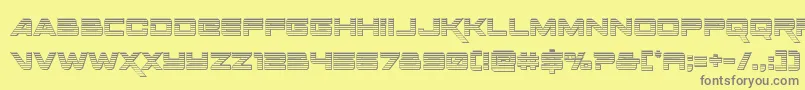 Spacerangerchrome Font – Gray Fonts on Yellow Background
