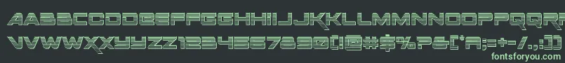 Шрифт Spacerangerchrome – зелёные шрифты на чёрном фоне