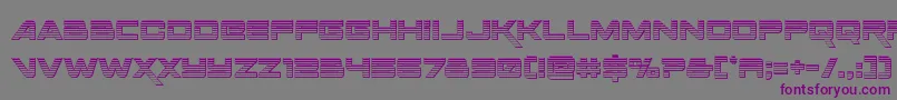 Spacerangerchrome Font – Purple Fonts on Gray Background