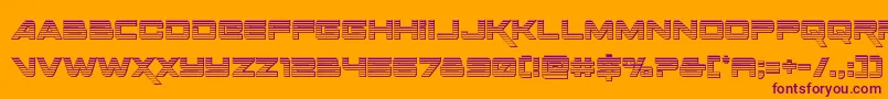 Spacerangerchrome Font – Purple Fonts on Orange Background