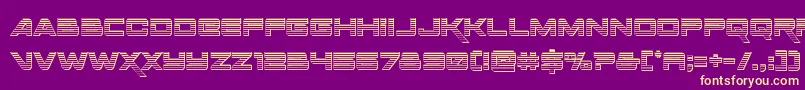 Spacerangerchrome Font – Yellow Fonts on Purple Background