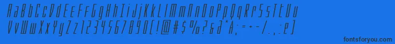 Phantaconxtraexpandital Font – Black Fonts on Blue Background