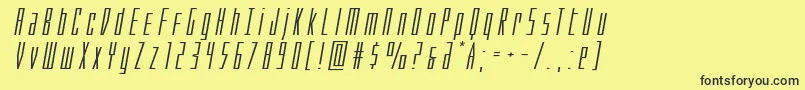 Phantaconxtraexpandital Font – Black Fonts on Yellow Background