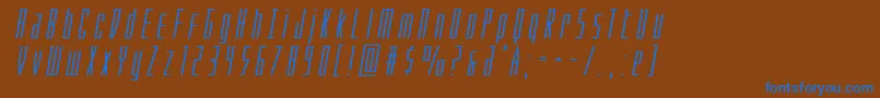 Phantaconxtraexpandital Font – Blue Fonts on Brown Background