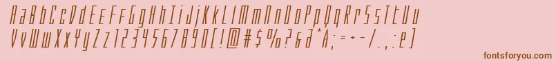 Phantaconxtraexpandital Font – Brown Fonts on Pink Background