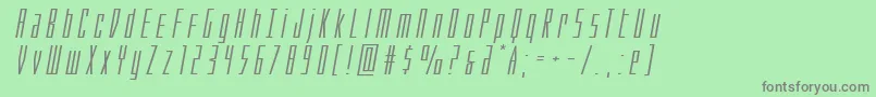 Phantaconxtraexpandital Font – Gray Fonts on Green Background