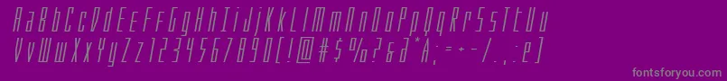 Phantaconxtraexpandital Font – Gray Fonts on Purple Background