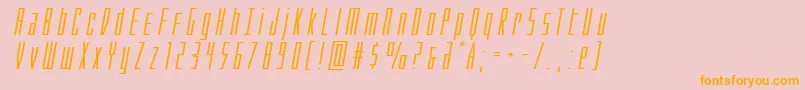 Phantaconxtraexpandital Font – Orange Fonts on Pink Background