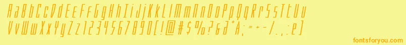 Phantaconxtraexpandital Font – Orange Fonts on Yellow Background