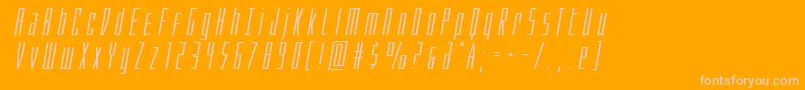 Phantaconxtraexpandital Font – Pink Fonts on Orange Background