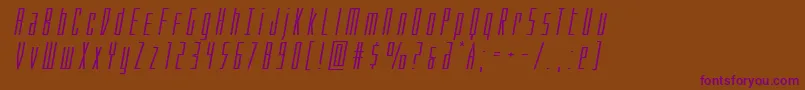 Шрифт Phantaconxtraexpandital – фиолетовые шрифты на коричневом фоне