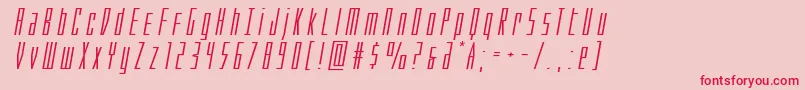 Phantaconxtraexpandital Font – Red Fonts on Pink Background