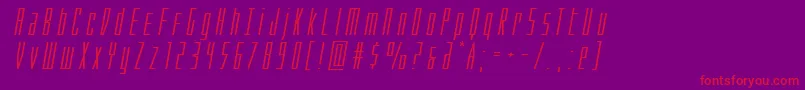 Phantaconxtraexpandital Font – Red Fonts on Purple Background