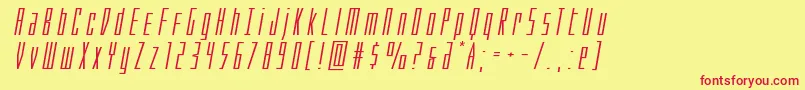 Phantaconxtraexpandital Font – Red Fonts on Yellow Background