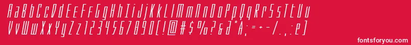 Phantaconxtraexpandital Font – White Fonts on Red Background