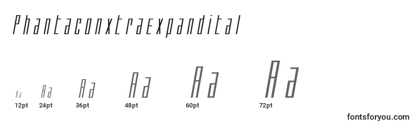 Größen der Schriftart Phantaconxtraexpandital