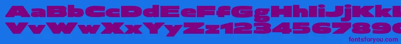 BrillerUltra-Schriftart – Violette Schriften auf blauem Hintergrund