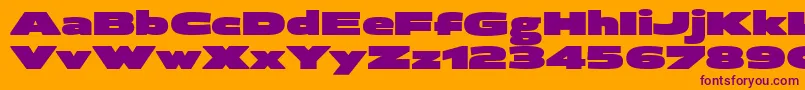 BrillerUltra Font – Purple Fonts on Orange Background