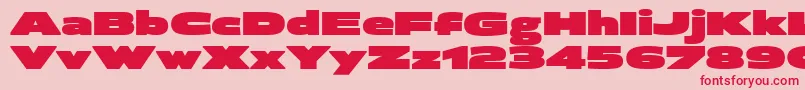 BrillerUltra Font – Red Fonts on Pink Background