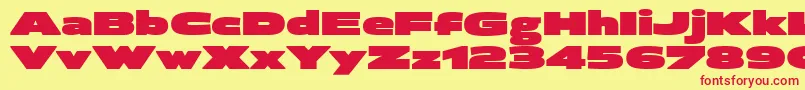 BrillerUltra Font – Red Fonts on Yellow Background