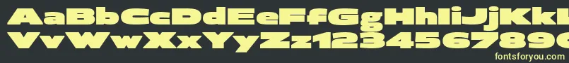 BrillerUltra Font – Yellow Fonts on Black Background