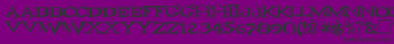 Fontocide-fontti – mustat fontit violetilla taustalla