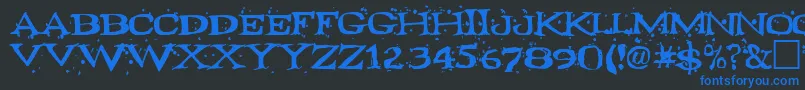 Fontocide Font – Blue Fonts on Black Background