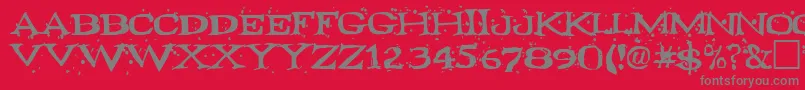 Fontocide Font – Gray Fonts on Red Background