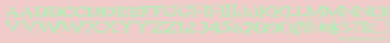 Fontocide Font – Green Fonts on Pink Background