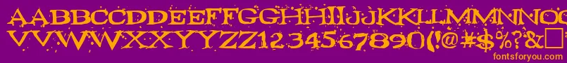 Fontocide Font – Orange Fonts on Purple Background