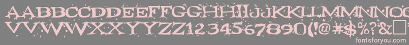 Fontocide-Schriftart – Rosa Schriften auf grauem Hintergrund