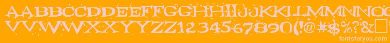 Fontocide Font – Pink Fonts on Orange Background