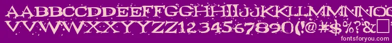 Fontocide Font – Pink Fonts on Purple Background