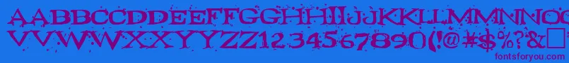 Fontocide Font – Purple Fonts on Blue Background