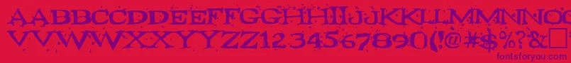 Fontocide Font – Purple Fonts on Red Background