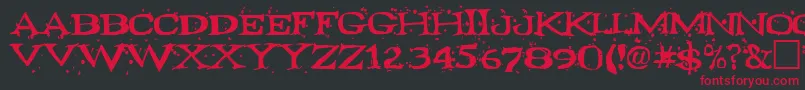 Fontocide Font – Red Fonts on Black Background