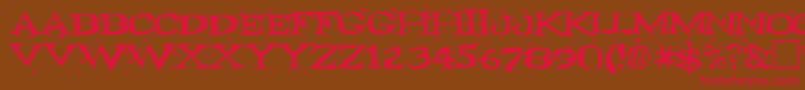 Fontocide Font – Red Fonts on Brown Background
