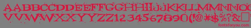 Fontocide Font – Red Fonts on Gray Background