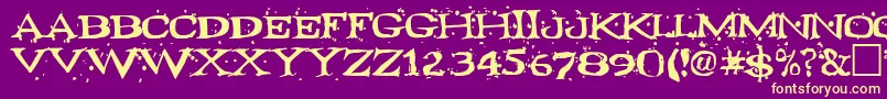 Fontocide Font – Yellow Fonts on Purple Background