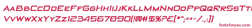 フォントBlackholeBbItalic – 赤い文字