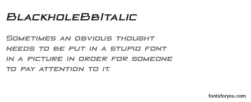 BlackholeBbItalic-fontti